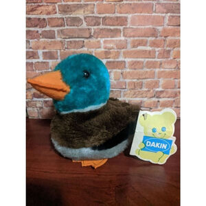 Vintage Dakin Teal Duck Beanie Baby
